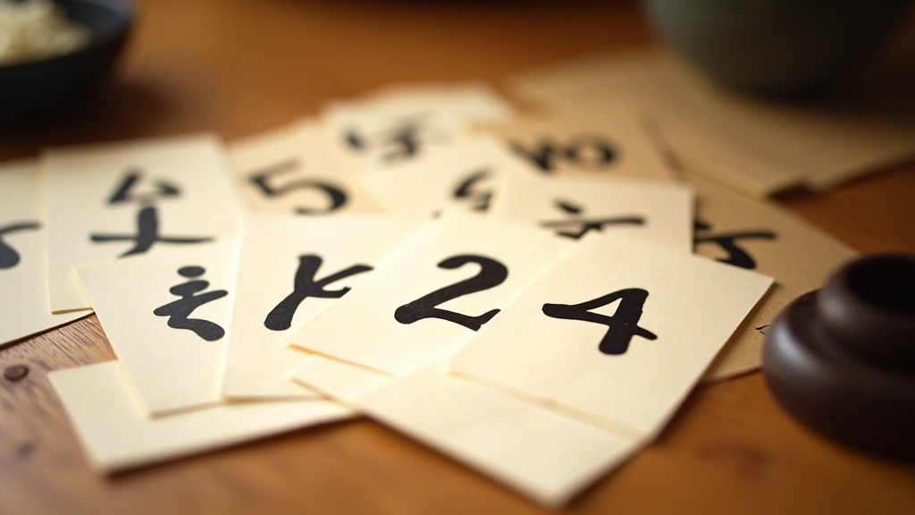 Papírové čtverce s japonskými znaky v různých barvách a textury, tradiční papír washi